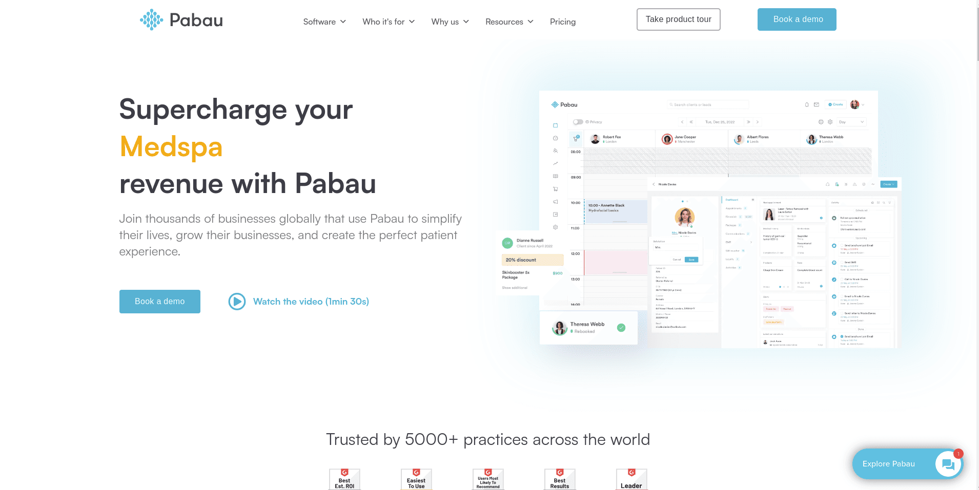 Pabau: Clinic & booking platform